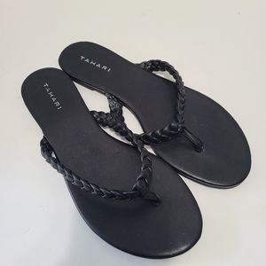 Tahari Women‎ Black Flip Flop Side Sandals